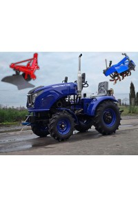 Мототрактор Terra Force 251XL, 24 к.с, триточковий, польський плуг, фреза  140 см, прижимна гідросистема