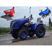 Мототрактор Terra Force 251XL, 24 к.с, триточковий, польський плуг, фреза  140 см, прижимна гідросистема