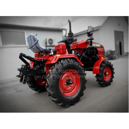 Мототрактор Булат Т-185 RED NEW, макс 18 к.с, двухкорпусний плуг, фреза 130 см, додаткова гідросистема встановлена, мяке сидіння. Мінітрактор, трактор