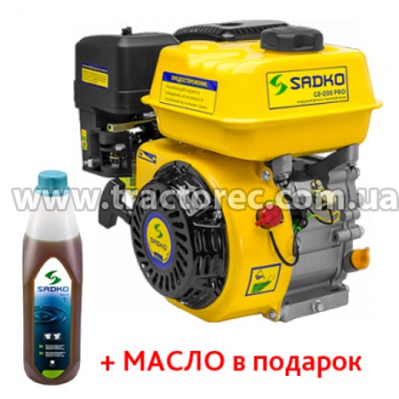 Двигун бензиновий Sadko GE-200 PRO, 6.5 к.с. БЕЗКОШТОВНА ДОСТАВКА!