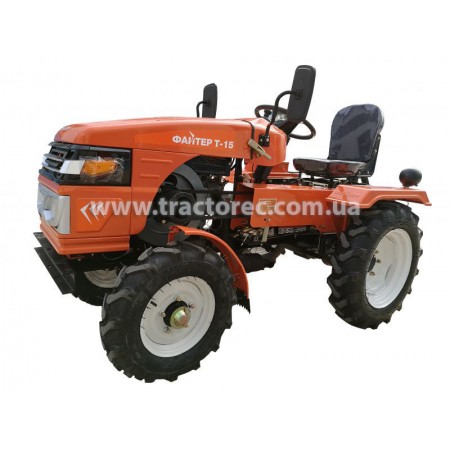 Мототрактор Файтер Т-15, 15 к.с, плаваюча трьохрежимна гідравліка, + ФРЕЗА і ПЛУГ, БЕЗКОШТОВНА ДОСТАВКА!