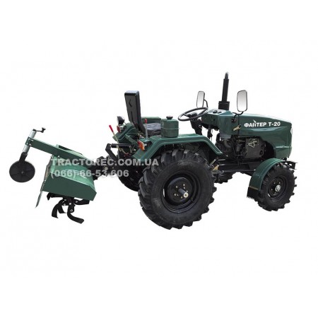 Мототрактор Файтер Т-20 PRO, 20 к.с, 2х секційна гідравілічна система, грунтофрезою 140 см, ЗІП, набір ключів та безкоштовна доставка по Україні! Нова модернізована модель!