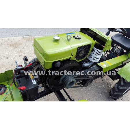 Мототрактор Zubr GN151 (jr-q15e), 16 к.с. + тракторна гідравлічна фреза 120 см і плуг НОВИНКА!