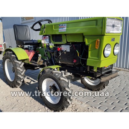 Мототрактор Zubr GN151 (jr-q15e), 16 к.с. + тракторна гідравлічна фреза 120 см і плуг НОВИНКА!