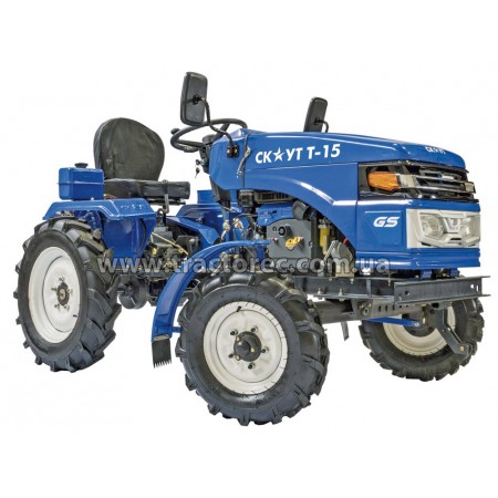 Мототрактор Garden Scout T-15 DIF-VT, 15 к.с. + фреза и плуг. НОВИНКА! БЕЗКОШТОВНА ДОСТАВКА ПО УКРАЇНІ!