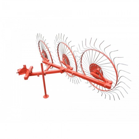 Граблі ворушили колісно-пальцеві "Сонечко" польського виробництва на 3 колеса, шпиці 6мм, колеса 110см