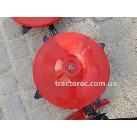 Коса роторна КР-03М трьохдискова модернізована для мототракторів під передній гідроциліндр з регулюваннями, ширина покосу 120 см