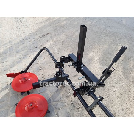 Коса роторна КР-03М трьохдискова модернізована для мототракторів під передній гідроциліндр з регулюваннями, ширина покосу 120 см