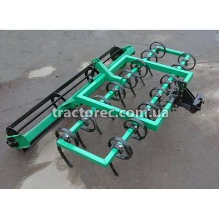 Культиватор пружинний 1.4 м з грудобійним катком для мототраткорів, мінітракторів, тракторів. У наявності різні кріплення!