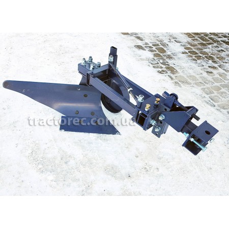 Плуг однокорпусний із збільшеним корпусом та колесом для мототракторів із гідравлікою. УСИЛЕНА КОНСТРУКЦІЯ!