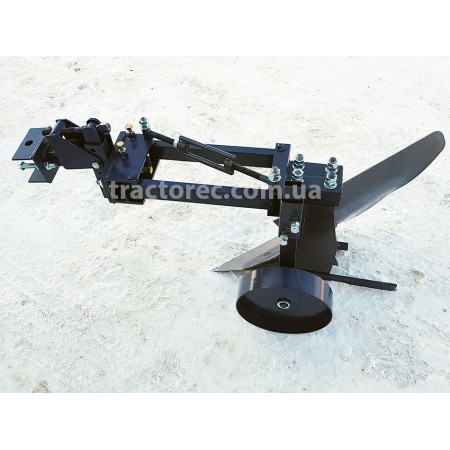 Плуг однокорпусний із збільшеним корпусом та колесом для мототракторів із гідравлікою. УСИЛЕНА КОНСТРУКЦІЯ!