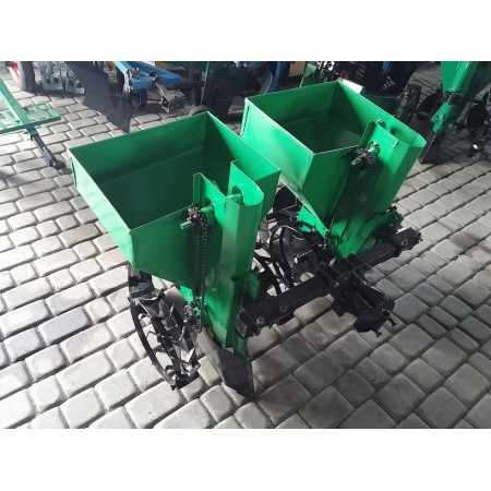 Картоплесаджалка 2-х рядна 90 л для мотоблока чи мототрактора на одноточкове кріплення