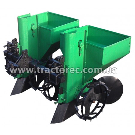 Картоплесаджалка 2-х рядна 90 л для мотоблока чи мототрактора на одноточкове кріплення