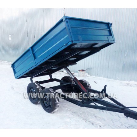 Причіп для трактора двоосний із гідроциліндром грузопідйомністю до 3т
