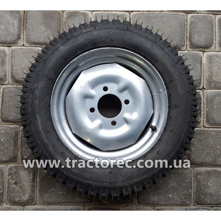 Шина з камерою в зборі із диском 4.00-12 на мототрактор (під жигулівську ступицю)
