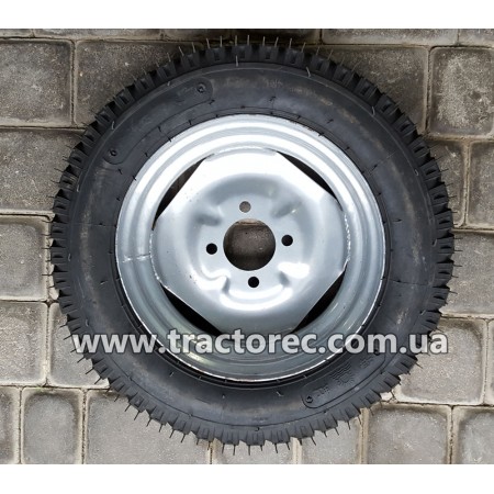 Шина з камерою в зборі із диском 4.00-12 на мототрактор (під жигулівську ступицю)