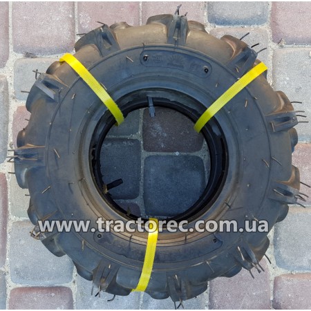 Шина з камерою для мотоблока 4.00-8 (ялинка)