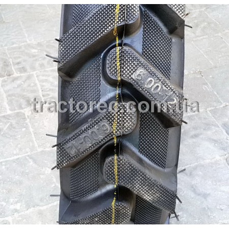 Шина з камерою 6.00-12, 8-ми слойна, покращеної якості, 8 Pr