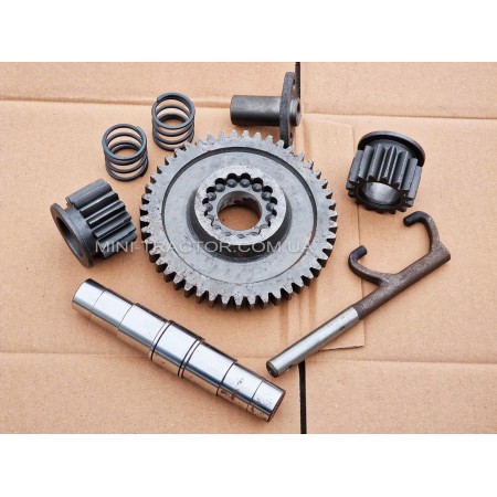 Диференціал в зборі 47 зубів усилений до мототрактора на зміну стандартного із блокуванням коліс Диференціал в зборі 47 зубів усилений до мототрактора на зміну стандартного із блокуванням коліс