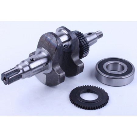 Колінвал 178F в зборі із підшипником та шестернями для дизельного двигуна повітряного охолодження Колінвал 178F в зборі із підшипником та шестернями для дизельного двигуна повітряного охолодження