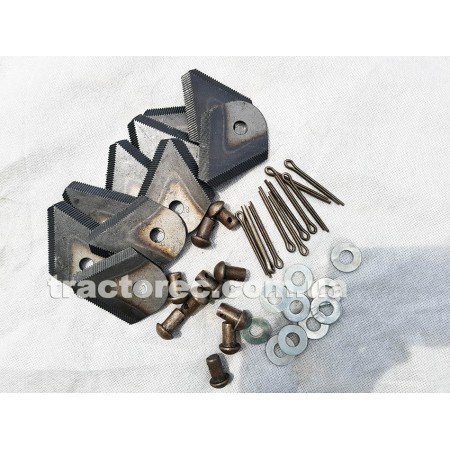 Комплект кованих ножів 10 шт ПРЕМІУМ якості для роторних косарок мотоблоків, мототракторів, тракторів Комплект кованих ножів 10 шт ПРЕМІУМ якості для роторних косарок мотоблоків, мототракторів, тракторів