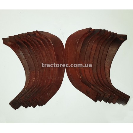 Комплект ножів грунтофрези мотоблока шириною 90-100 см, 18 штук (ліві 9, праві 9) ІТ-185 Комплект ножів грунтофрези мотоблока шириною 90-100 см, 18 штук (ліві 9, праві 9) ІТ-185